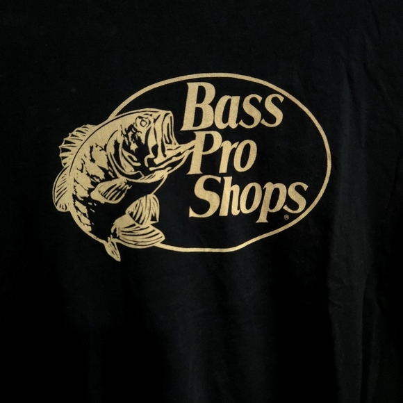 Bass Pro Shops | Mens Black T-Shirt ☆DAMAGED☆ - Picture 3 of 9